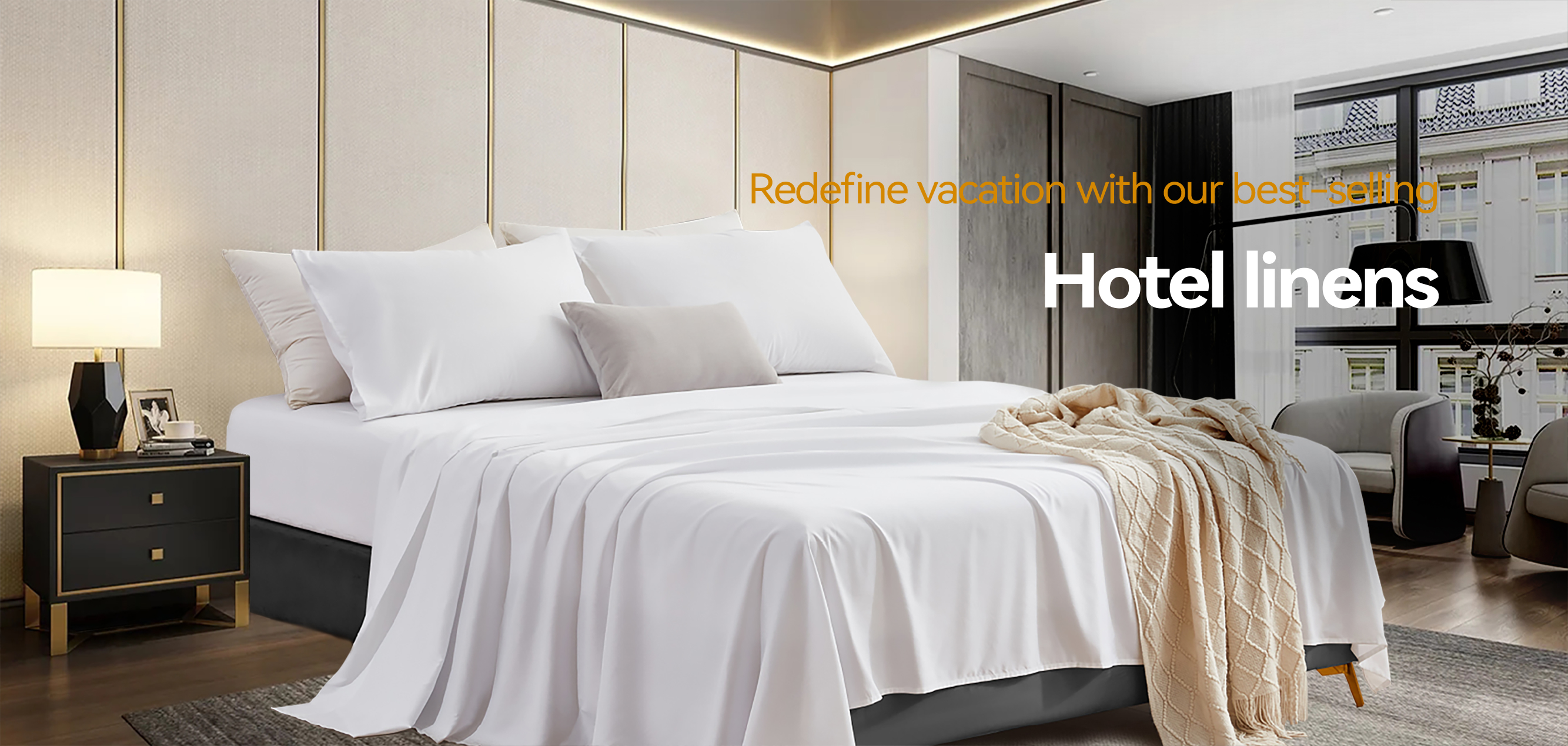 100 white cotton bedding